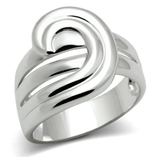 MA3W165 - Rhodium Brass Ring with No Stone