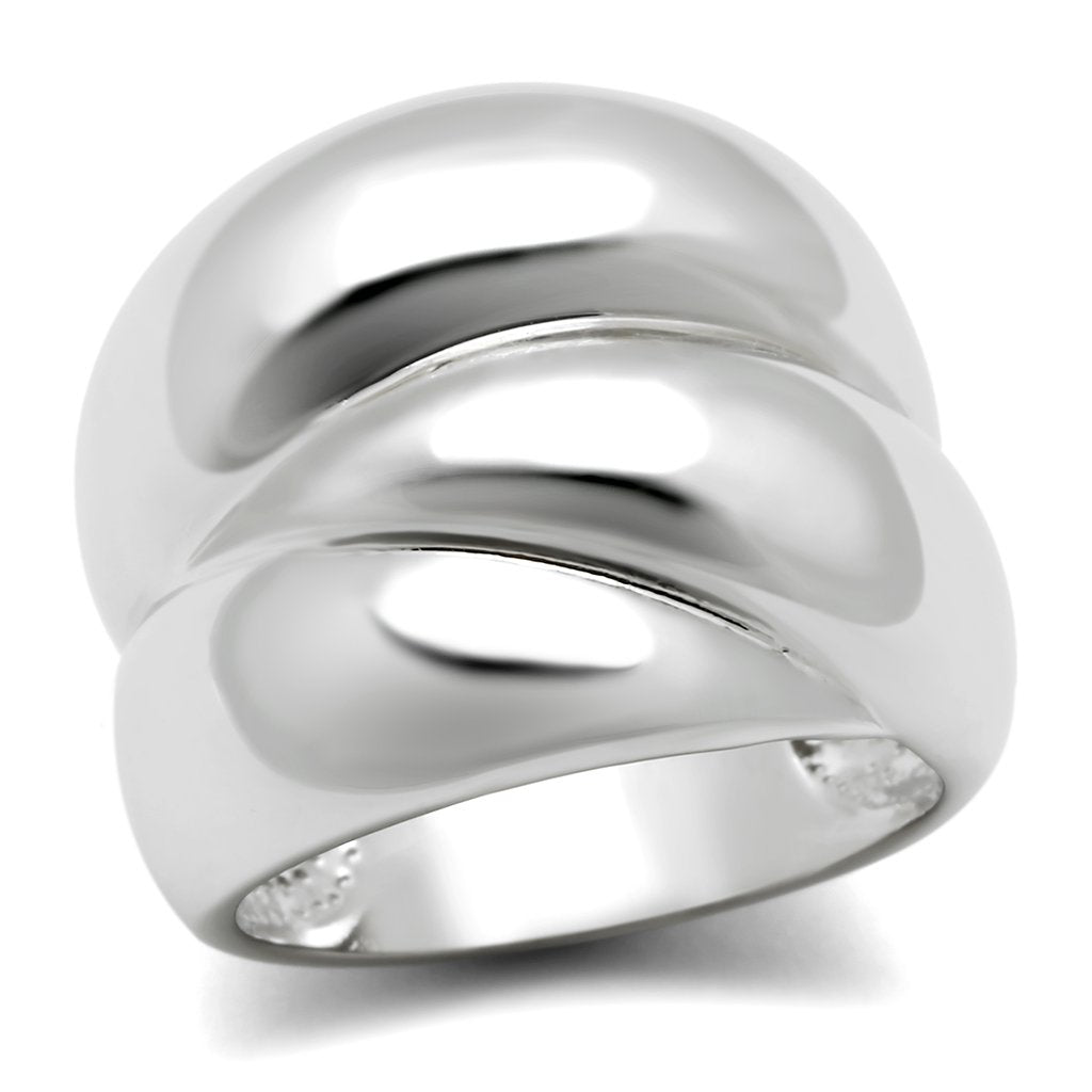MA3W166 - Rhodium Brass Ring with No Stone
