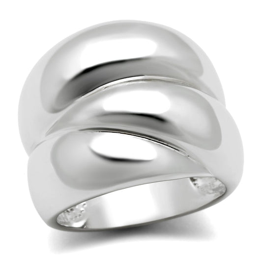 MA3W166 - Rhodium Brass Ring with No Stone