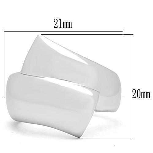 MA3W167 - Rhodium Brass Ring with No Stone