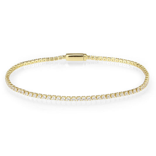MA3W1680 - Gold Brass Bracelet with AAA Grade CZ in Clear