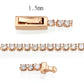 MA3W1681 - Rose Gold Brass Bracelet with AAA Grade CZ in Clear