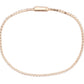 MA3W1681 - Rose Gold Brass Bracelet with AAA Grade CZ in Clear