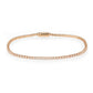 MA3W1684 - Rose Gold Brass Bracelet with AAA Grade CZ in Clear