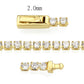MA3W1686 - Gold Brass Bracelet with AAA Grade CZ in Clear