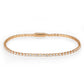 MA3W1687 - Rose Gold Brass Bracelet with AAA Grade CZ in Clear