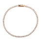 MA3W1687 - Rose Gold Brass Bracelet with AAA Grade CZ in Clear