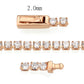 MA3W1687 - Rose Gold Brass Bracelet with AAA Grade CZ in Clear