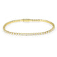 MA3W1689 - Gold Brass Bracelet with AAA Grade CZ in Clear