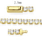 MA3W1689 - Gold Brass Bracelet with AAA Grade CZ in Clear