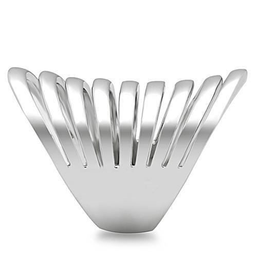 MA3W168 - Rhodium Brass Ring with No Stone