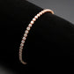 MA3W1693 - Rose Gold Brass Bracelet with AAA Grade CZ in Clear