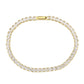 MA3W1695 - Gold Brass Bracelet with AAA Grade CZ in Clear