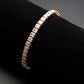 MA3W1699 - Rose Gold Brass Bracelet with AAA Grade CZ in Clear