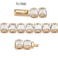 MA3W1699 - Rose Gold Brass Bracelet with AAA Grade CZ in Clear