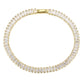 MA3W1701 - Gold Brass Bracelet with AAA Grade CZ in Clear