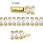 MA3W1701 - Gold Brass Bracelet with AAA Grade CZ in Clear