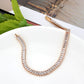 MA3W1702 - Rose Gold Brass Bracelet with AAA Grade CZ in Clear