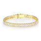 MA3W1704 - Gold Brass Bracelet with AAA Grade CZ in Clear