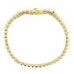 MA3W1704 - Gold Brass Bracelet with AAA Grade CZ in Clear