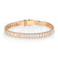MA3W1705 - Rose Gold Brass Bracelet with AAA Grade CZ in Clear