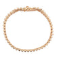 MA3W1705 - Rose Gold Brass Bracelet with AAA Grade CZ in Clear