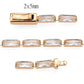 MA3W1708 - Rose Gold Brass Bracelet with AAA Grade CZ in Clear