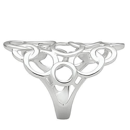 MA3W170 - Rhodium Brass Ring with No Stone