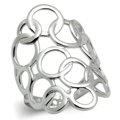 MA3W170 - Rhodium Brass Ring with No Stone
