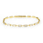 MA3W1713 - Gold Brass Bracelet with AAA Grade CZ in Clear