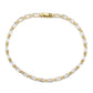 MA3W1716 - Gold Brass Bracelet with AAA Grade CZ in Clear