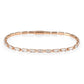 MA3W1717 - Rose Gold Brass Bracelet with AAA Grade CZ in Clear
