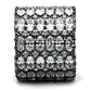 MA3W171 - Ruthenium Brass Ring with AAA Grade CZ  in Clear