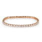 MA3W1720 - Rose Gold Brass Bracelet with AAA Grade CZ in Clear