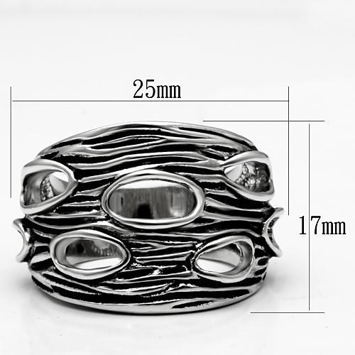 MA3W188 - Rhodium Brass Ring with No Stone