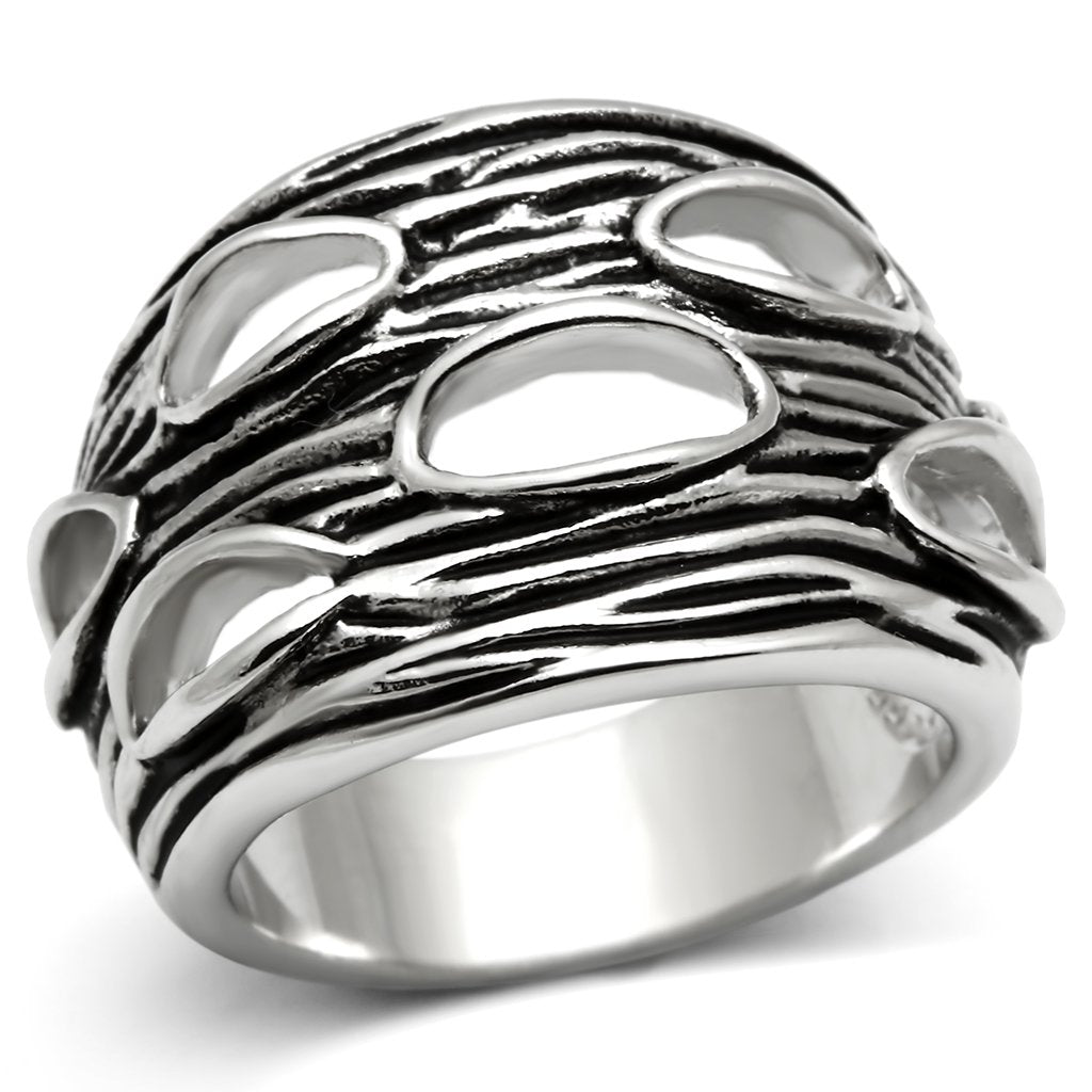 MA3W188 - Rhodium Brass Ring with No Stone