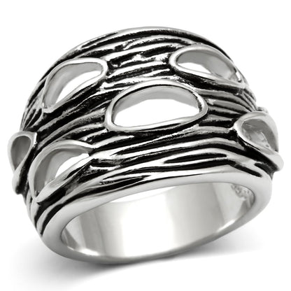 MA3W188 - Rhodium Brass Ring with No Stone