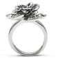 MA3W198 - Rhodium Brass Ring with Top Grade Crystal  in Clear