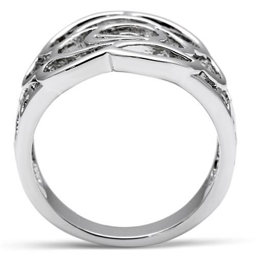 MA3W199 - Rhodium Brass Ring with No Stone
