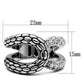 MA3W202 - Rhodium Brass Ring with AAA Grade CZ  in Clear