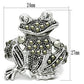 MA3W205 - Rhodium Brass Ring with Top Grade Crystal  in Clear