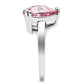 MA3W206 - Rhodium Brass Ring with AAA Grade CZ  in Rose