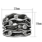 MA3W221 - Rhodium Brass Ring with AAA Grade CZ  in Clear