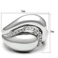 MA3W227 - Rhodium Brass Ring with AAA Grade CZ  in Clear