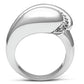 MA3W227 - Rhodium Brass Ring with AAA Grade CZ  in Clear