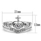 MA3W229 - Rhodium Brass Ring with AAA Grade CZ  in Clear