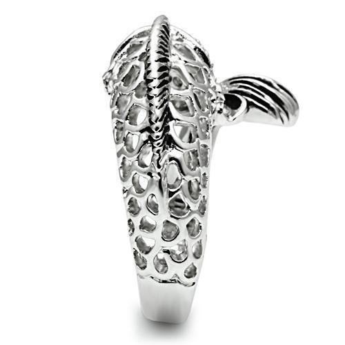 MA3W234 - Rhodium Brass Ring with AAA Grade CZ  in Champagne