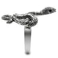 MA3W236 - Rhodium Brass Ring with Top Grade Crystal  in Jet