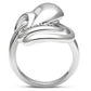 MA3W237 - Rhodium Brass Ring with AAA Grade CZ  in Clear