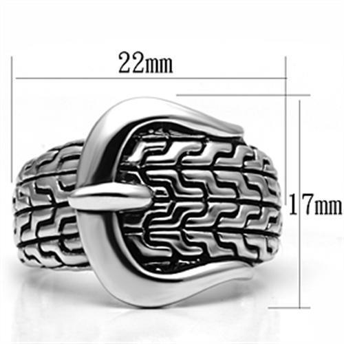 MA3W238 - Rhodium Brass Ring with No Stone